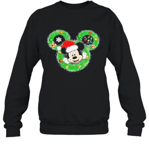 Merry Christmas Mickey Mouse Santa Sweatshirt