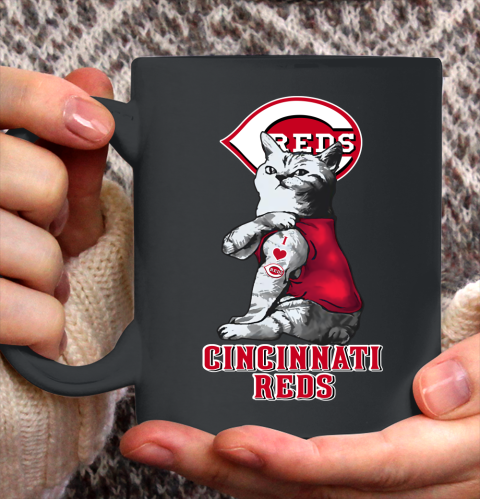 MLB Baseball My Cat Loves Cincinnati Reds Ceramic Mug 11oz
