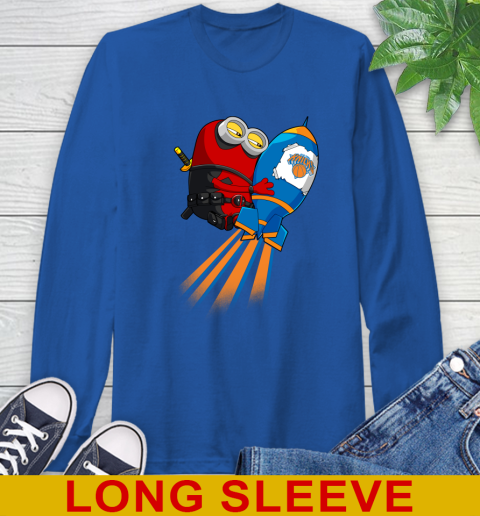 NBA Basketball New York Knicks Deadpool Minion Marvel Shirt Long Sleeve T-Shirt 11