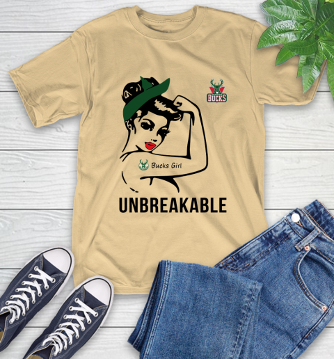 NBA Milwaukee Bucks Girl Unbreakable Basketball Sports T-Shirt 6