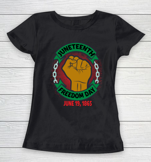 Juneteenth Day Pan African Colors Black History Fist Women's T-Shirt