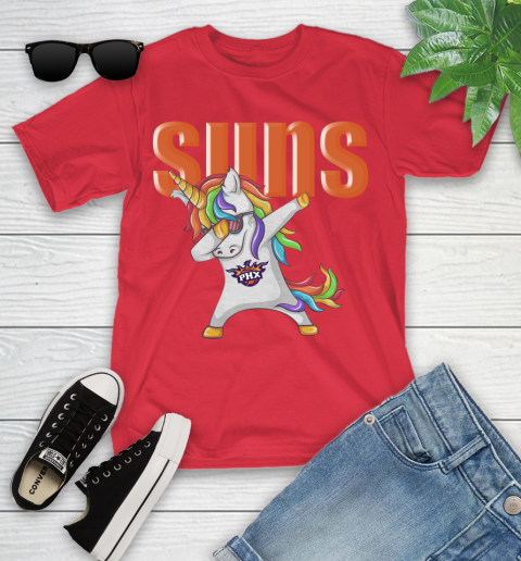 Phoenix Suns NBA Basketball Funny Unicorn Dabbing Sports Youth T-Shirt 10