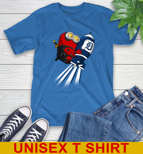 MLB Baseball Detroit Tigers Deadpool Minion Marvel Shirt T-Shirt 11
