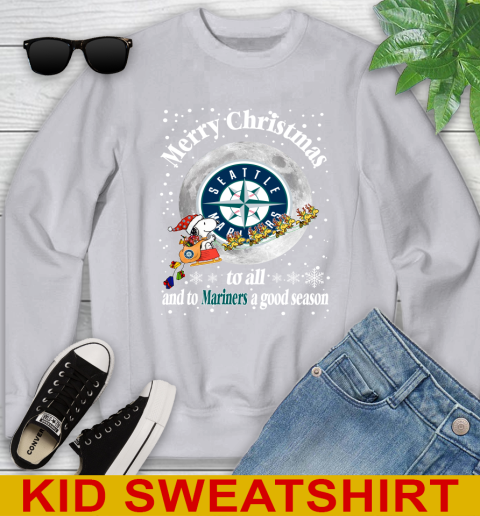 Seattle Mariners Merry Christmas To All And To Mariners A Good Season MLB Baseball Sports Youth Sweatshirt 3
