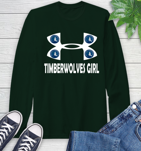 NBA Minnesota Timberwolves Girl Under Armour Basketball Sports Long Sleeve T-Shirt 7