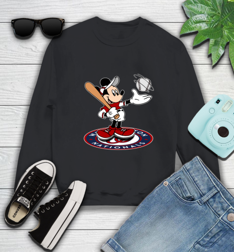 MLB Baseball Washington Nationals Cheerful Mickey Disney Shirt Sweatshirt