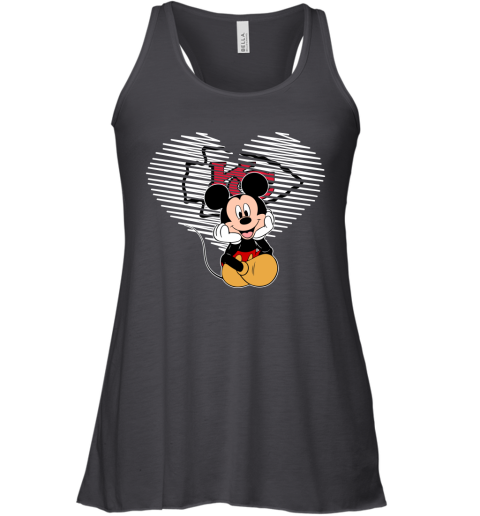 NFL Kansas City Chiefs The Heart Mickey Mouse Disney Football T Shirt XNkpE8mrtFu flowy tank 32 95 151514 front black