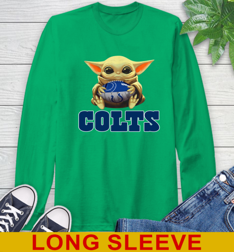 NFL Football Indianapolis Colts Baby Yoda Star Wars Shirt Long Sleeve T-Shirt 7