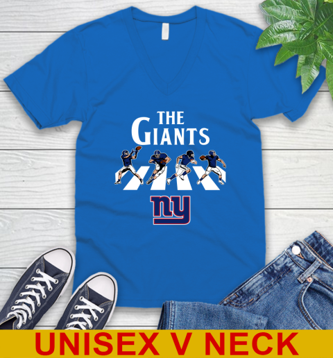 NFL Football New York Giants The Beatles Rock Band Shirt V-Neck T-Shirt 5