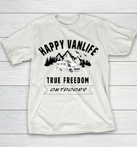 Happy VanLife Camping True Freedom Outdoors Youth T-Shirt