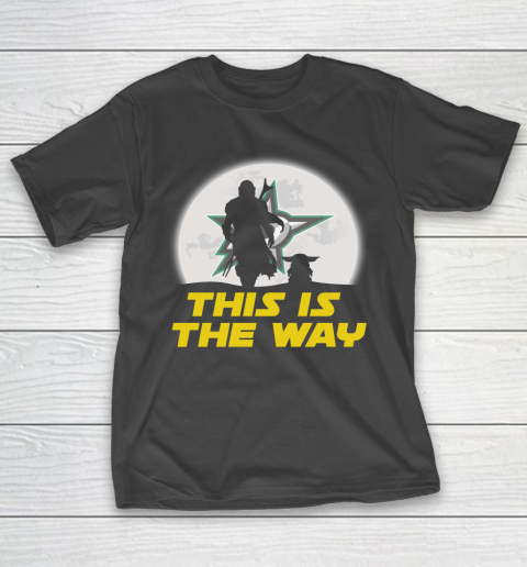 Dallas Stars NHL Ice Hockey Star Wars Yoda And Mandalorian This Is The Way T-Shirt