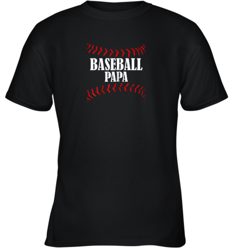 Baseball Papa Shirt Baseball Grandpa Grandfather Youth T-Shirt