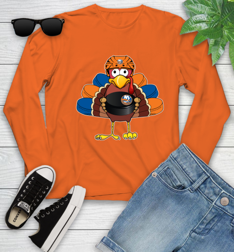 New York Islanders Turkey Thanksgiving Day Youth Long Sleeve 4