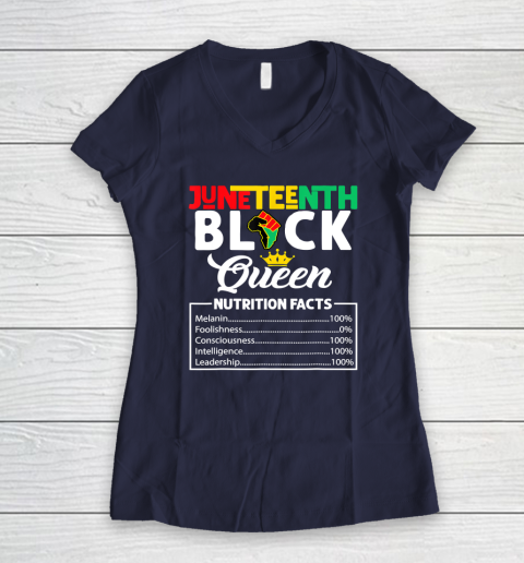 Juneteenth Tshirt Women Juneteenth Shirts African American Women's V-Neck T-Shirt 7