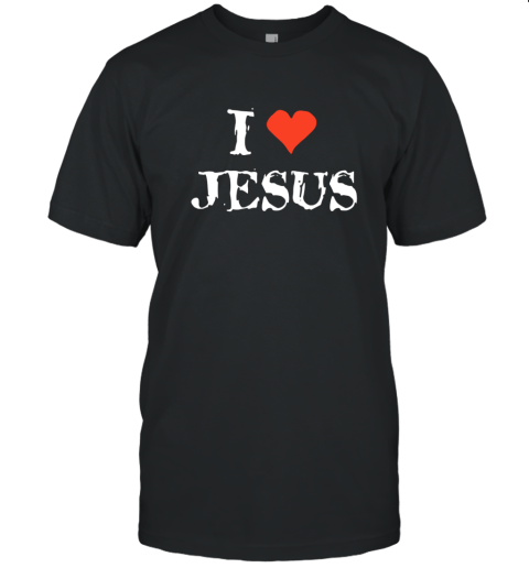 White Logo I Love Jesus T-Shirt