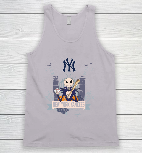 MLB New York Yankees Baseball Jack Skellington Halloween Tank Top 3