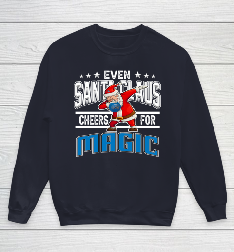 Orlando Magic Even Santa Claus Cheers For Christmas NBA Youth Sweatshirt 2