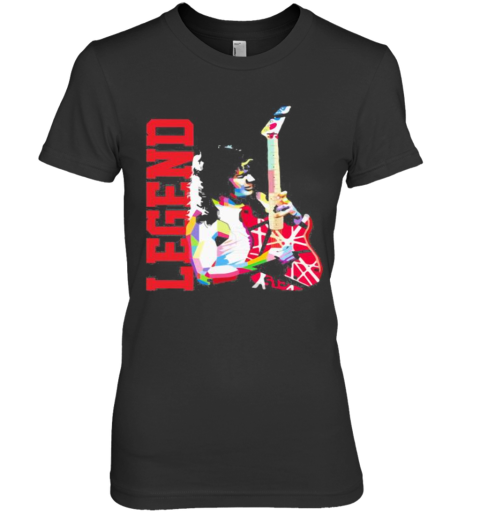 Legend Eddie Van Halen Playing Guitar Premium Women's T-Shirt