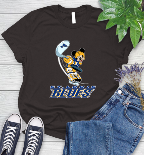 NHL Hockey St.Louis Blues Cheerful Mickey Mouse Shirt Women's T-Shirt 9