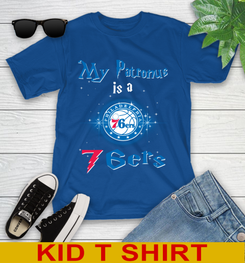 NBA Basketball Harry Potter My Patronus Is A Philadelphia 76ers Youth T-Shirt 10