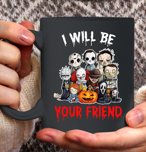 Halloween Horror Movie Characters Chibi I Will Be Your Friend Ceramic Mug 15oz