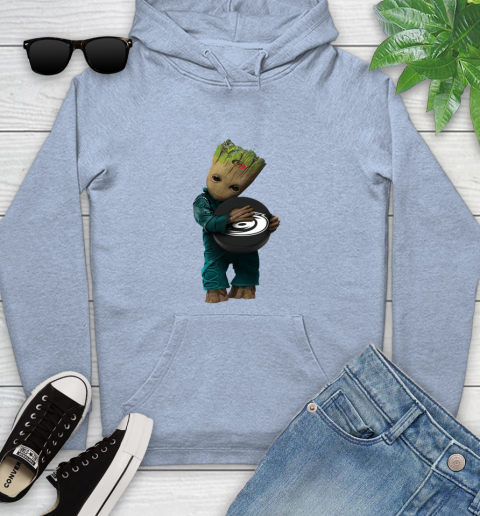 NHL Groot Guardians Of The Galaxy Hockey Sports Carolina Hurricanes Youth Hoodie 10