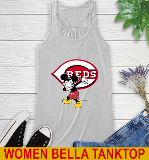Cincinnati Reds MLB Baseball Dabbing Mickey Disney Sports Racerback Tank