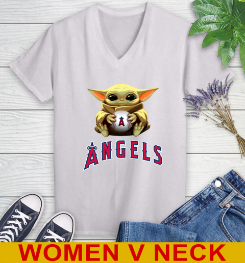 MLB Baseball Los Angeles Angels Star Wars Baby Yoda Shirt 77
