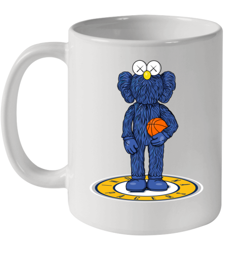 NBA Basketball Indiana Pacers Kaws Bff Blue Figure Shirt Ceramic Mug 11oz