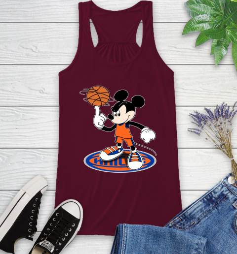 NBA Basketball New York Knicks Cheerful Mickey Disney Shirt Racerback Tank 3