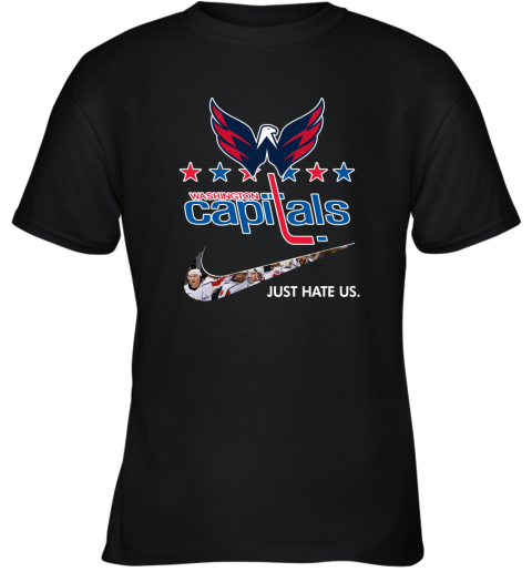 NHL Team Washington Capitals x Nike Just Hate Us Hockey Youth T-Shirt