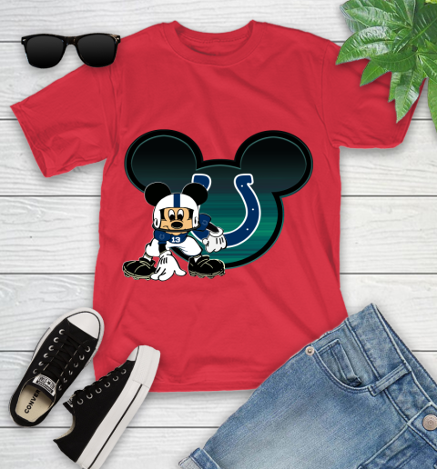 NFL Indianapolis Colts Mickey Mouse Disney Football T Shirt Youth T-Shirt 10