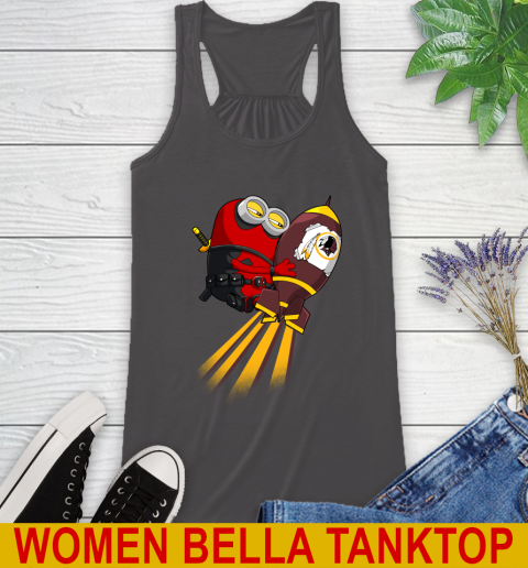 NFL Football Washington Redskins Deadpool Minion Marvel Shirt Racerback Tank 10