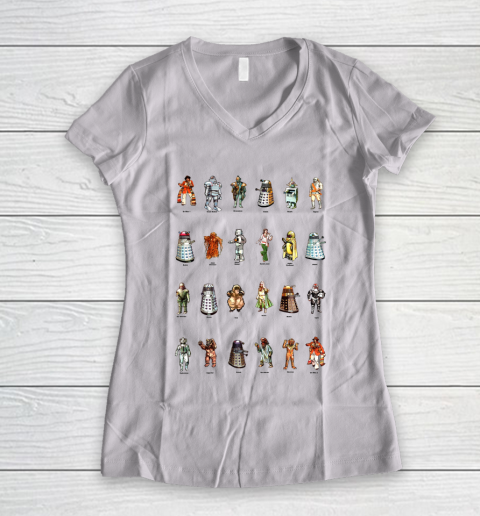 Doctor Who  1975 Weetabix Promotion Characters Women's V-Neck T-Shirt