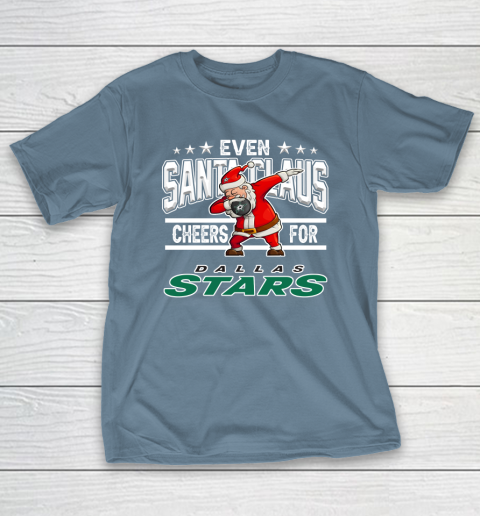 Dallas Stars Even Santa Claus Cheers For Christmas NHL T-Shirt 6