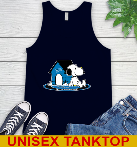 NFL Football Detroit Lions Snoopy The Peanuts Movie Shirt Tank Top 3