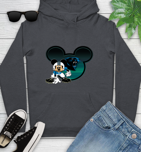NFL Carolina Panthers Mickey Mouse Disney Football T Shirt Youth Hoodie 8