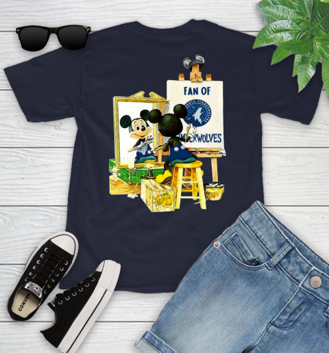 NBA Basketball Minnesota Timberwolves Mickey Drawing Shirt 95