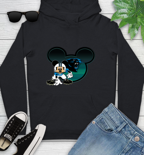 NFL Carolina Panthers Mickey Mouse Disney Football T Shirt Youth Hoodie 2