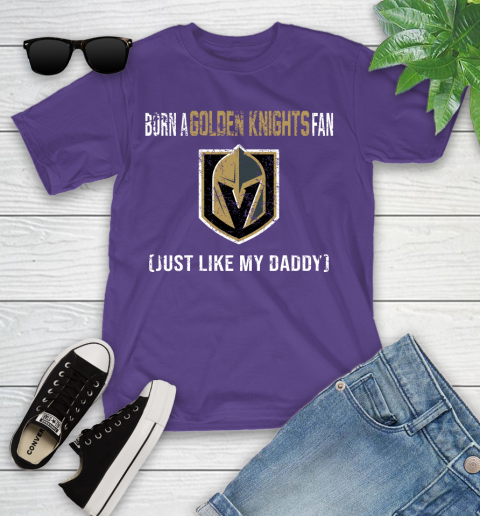 NHL Vegas Golden Knights Hockey Loyal Fan Just Like My Daddy Shirt Youth T-Shirt 3