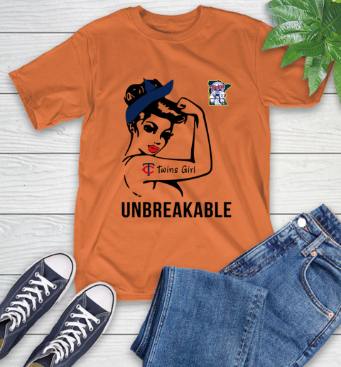 MLB Minnesota Twins Girl Unbreakable Baseball Sports T-Shirt 3