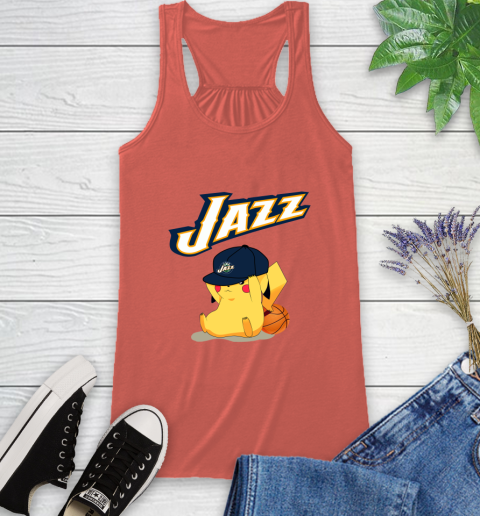 NBA Pikachu Basketball Sports Utah Jazz Racerback Tank 4