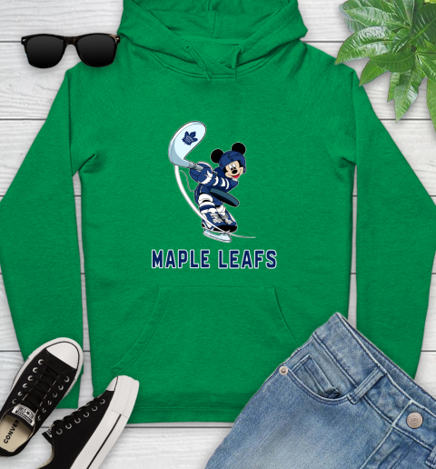 NHL Hockey Toronto Maple Leafs Cheerful Mickey Mouse Shirt Youth Hoodie 7