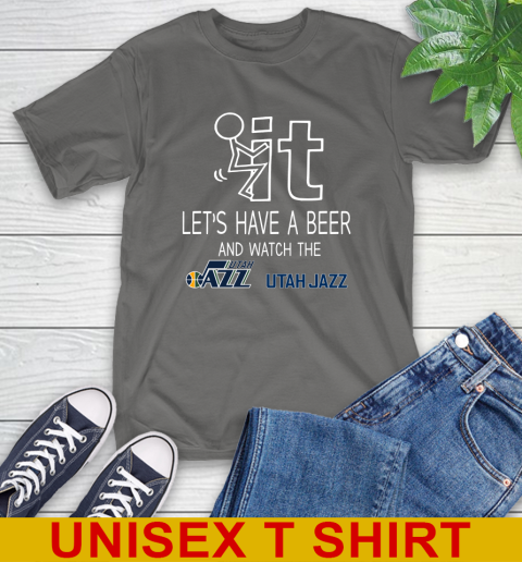 Utah Jazz Basketball NBA Let's Have A Beer And Watch Your Team Sports T-Shirt 10