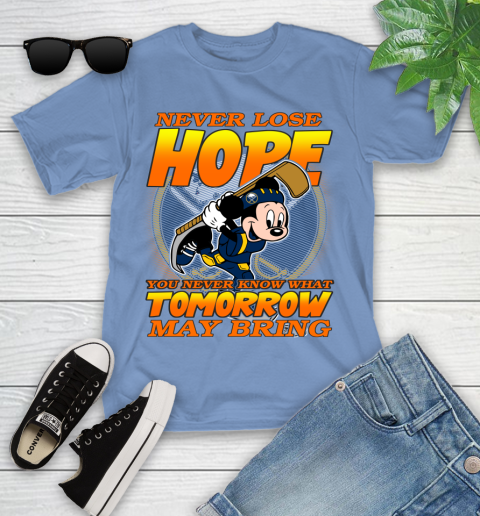 Buffalo Sabres NHL Hockey ootball Mickey Disney Never Lose Hope Youth T-Shirt 15