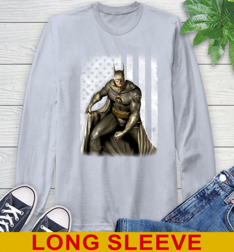New Orleans Saints NFL Football Batman DC American Flag Shirt Long Sleeve T-Shirt 6