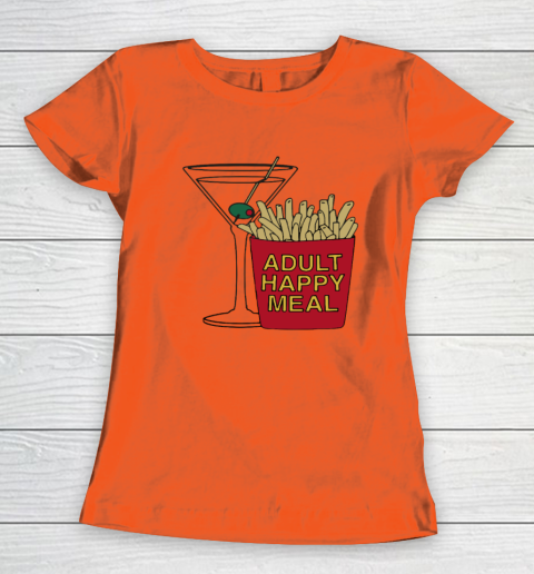 Adult Happy Meal Martini And Fries Women's T-Shirt 2