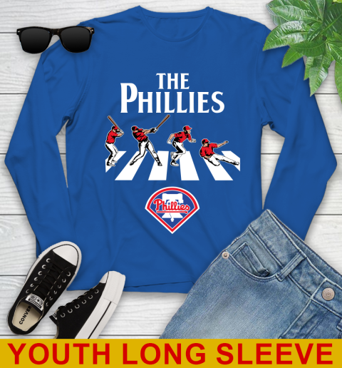 MLB Baseball Philadelphia Phillies The Beatles Rock Band Shirt Youth Long Sleeve 10