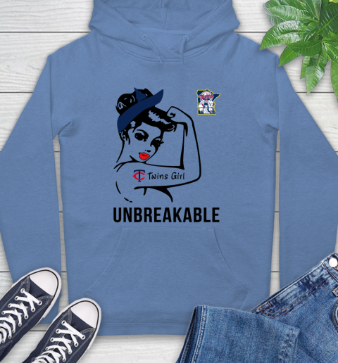 MLB Minnesota Twins Girl Unbreakable Baseball Sports Hoodie 9