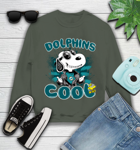 NFL Football Miami Dolphins Cool Snoopy Shirt Youth Sweatshirt 7